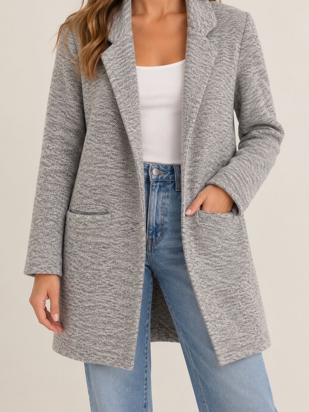 Ardene Grey Longline Coat/sweater